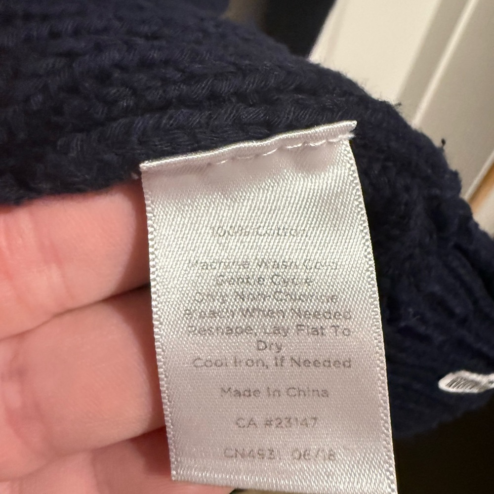 Navy Cable Knit Women's Sweater - Picture 4 of 6